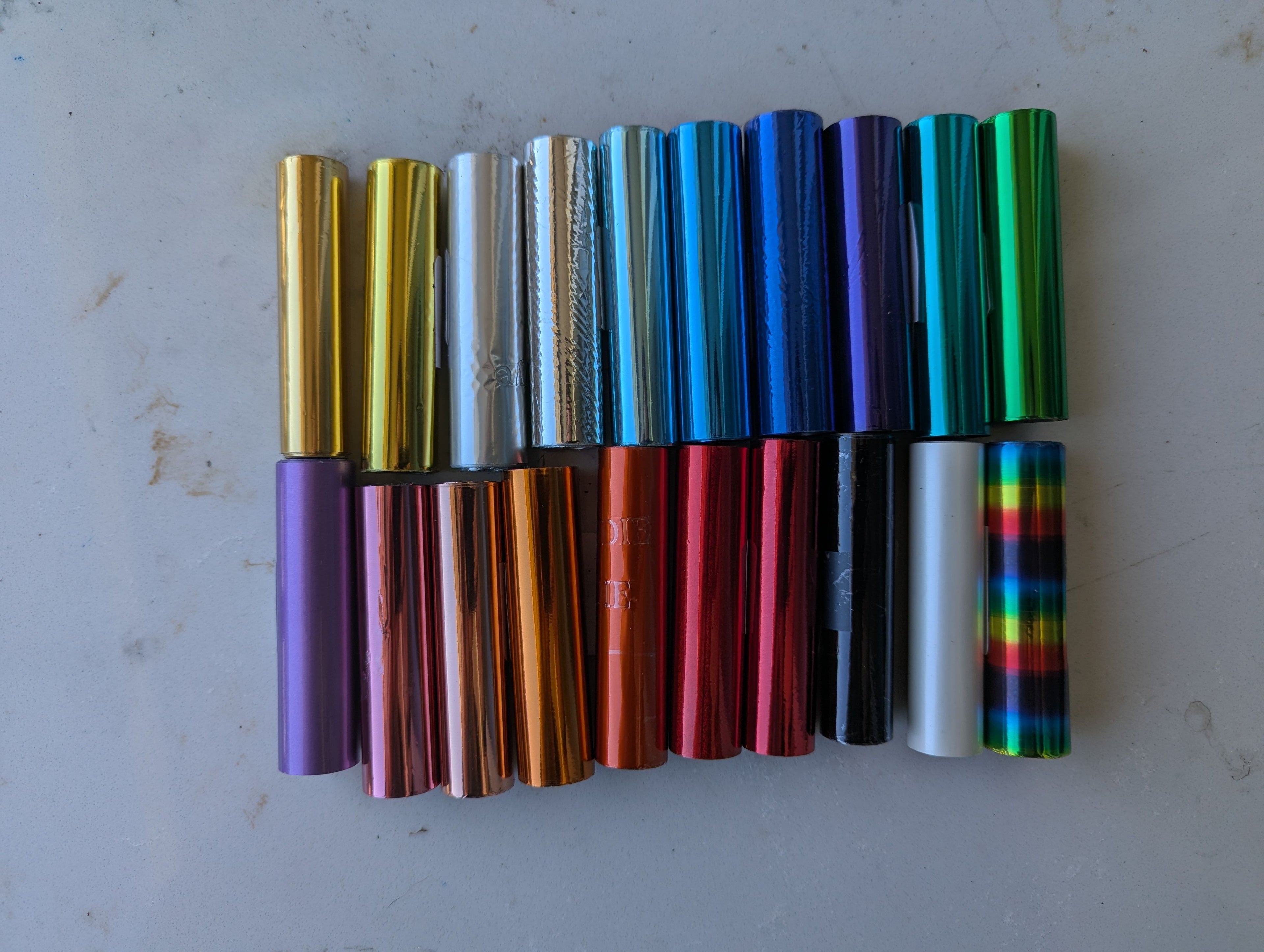 Available colors for text